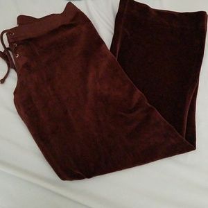 Maroon/Burgandy Juicy Couture Velour Pants